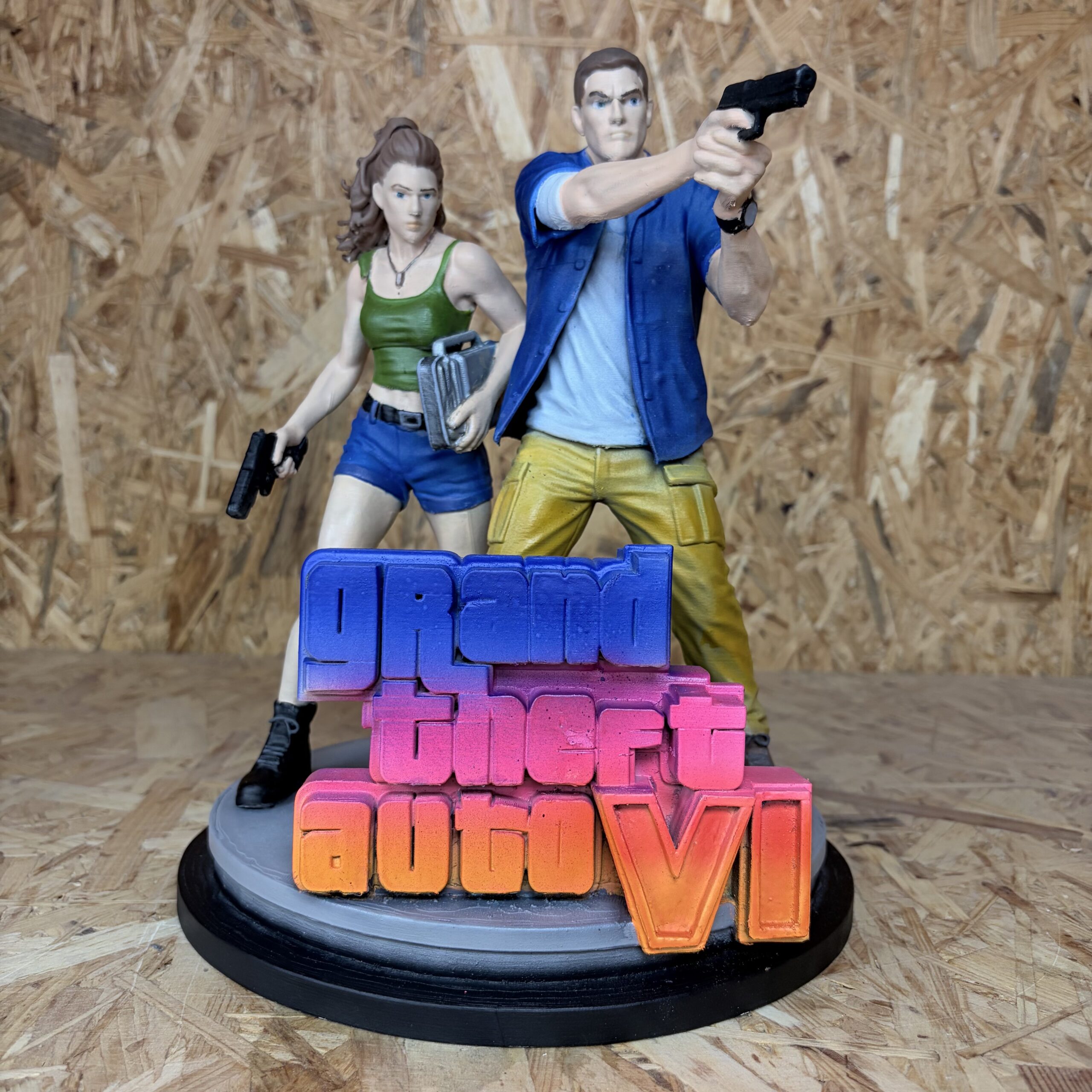 Neon city duo collectible scene