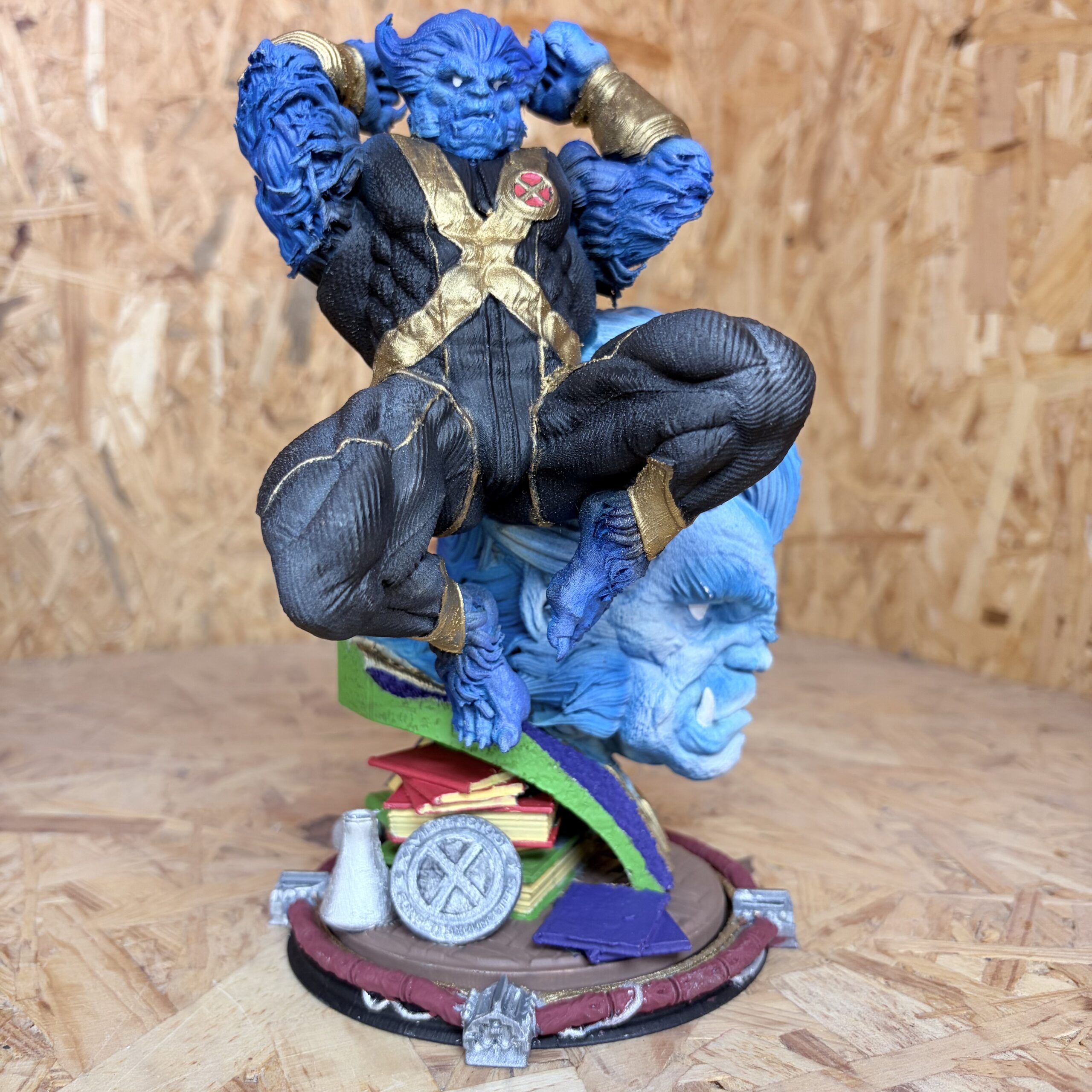 Blue beast mutant statue